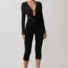 Ren Cowl Long Sleeve Slinky Bodysuit – Black Ren Cowl Long Sleeve Slinky Bodysuit – Black