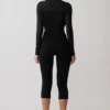 Ren Cowl Long Sleeve Slinky Bodysuit – Black Ren Cowl Long Sleeve Slinky Bodysuit – Black