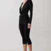 Ren Cowl Long Sleeve Slinky Bodysuit – Black Ren Cowl Long Sleeve Slinky Bodysuit – Black
