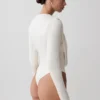 Ren Cowl Long Sleeve Slinky Bodysuit – Ivory Ren Cowl Long Sleeve Slinky Bodysuit – Ivory