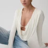 Ren Cowl Long Sleeve Slinky Bodysuit – Ivory Ren Cowl Long Sleeve Slinky Bodysuit – Ivory