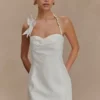 Reyes Cotton Floral Mini Dress – White Reyes Cotton Floral Mini Dress – White