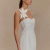 Reyes Cotton Floral Mini Dress – White Reyes Cotton Floral Mini Dress – White