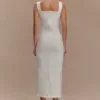 Reyna Denim Midi Dress – White Reyna Denim Midi Dress – White