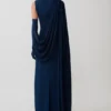 Rhea Detachable Cape Jersey Maxi Dress – Navy Rhea Detachable Cape Jersey Maxi Dress – Navy