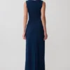 Rhea Detachable Cape Jersey Maxi Dress – Navy Rhea Detachable Cape Jersey Maxi Dress – Navy
