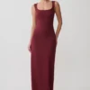 Rhea Detachable Cape Jersey Maxi Dress – Wine Rhea Detachable Cape Jersey Maxi Dress – Wine