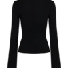 Ricky Knit Long Sleeve Longline Top – Black Ricky Knit Long Sleeve Longline Top – Black