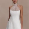 Riley Halter Suiting Mini Dress – Ivory
