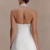 Riley Halter Suiting Mini Dress – Ivory