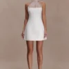 Riley Halter Suiting Mini Dress – Ivory