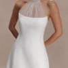 Riley Halter Suiting Mini Dress – Ivory