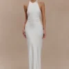 Rinna Satin Halter Maxi Dress – Ivory Rinna Satin Halter Maxi Dress – Ivory
