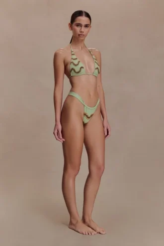 Robyn Beaded Bikini Bottom – Sage