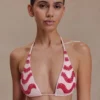 Robyn Beaded Triangle Bikini Top – Pink Robyn Beaded Triangle Bikini Top – Pink