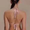 Robyn Beaded Triangle Bikini Top – Pink Robyn Beaded Triangle Bikini Top – Pink