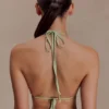 Robyn Beaded Triangle Bikini Top – Sage Robyn Beaded Triangle Bikini Top – Sage