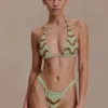 Robyn Beaded Triangle Bikini Top – Sage Robyn Beaded Triangle Bikini Top – Sage