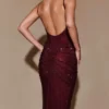 Roisin Diamante Maxi Dress – Mahogany Roisin Diamante Maxi Dress – Mahogany