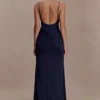 Roisin Slinky Maxi Dress – Navy Roisin Slinky Maxi Dress – Navy