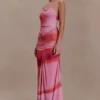 Roisin Slinky Maxi Dress – Pink Sunset Print Roisin Slinky Maxi Dress – Pink Sunset Print