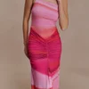 Roisin Slinky Maxi Dress – Pink Sunset Print Roisin Slinky Maxi Dress – Pink Sunset Print