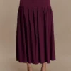 Romaine Bandage Knit Midi Skirt – Wine Romaine Bandage Knit Midi Skirt – Wine