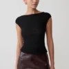 Romana Short Sleeve Mesh Top – Black