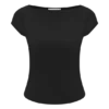 Romana Short Sleeve Mesh Top – Black