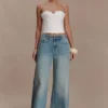 Romi Mid Rise Wide Leg Jeans – Faded Mid Blue Romi Mid Rise Wide Leg Jeans – Faded Mid Blue