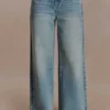 Romi Mid Rise Wide Leg Jeans – Faded Mid Blue Romi Mid Rise Wide Leg Jeans – Faded Mid Blue