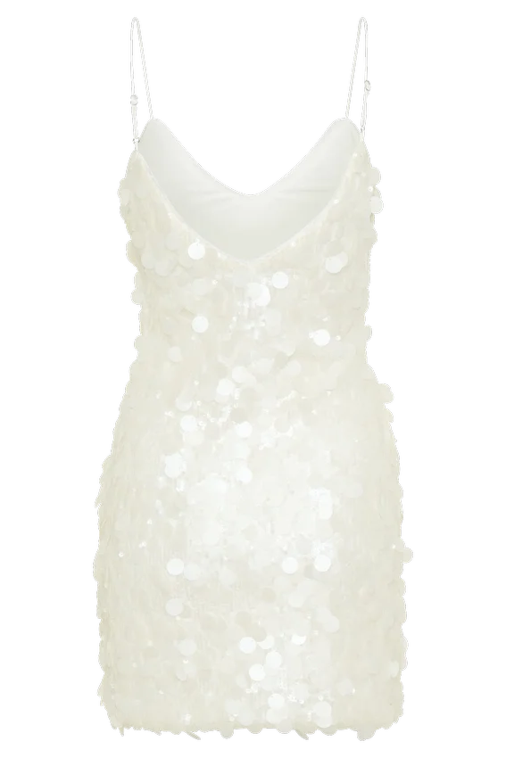 Romilly Sequin Mini Dress – Ivory Romilly Sequin Mini Dress – Ivory