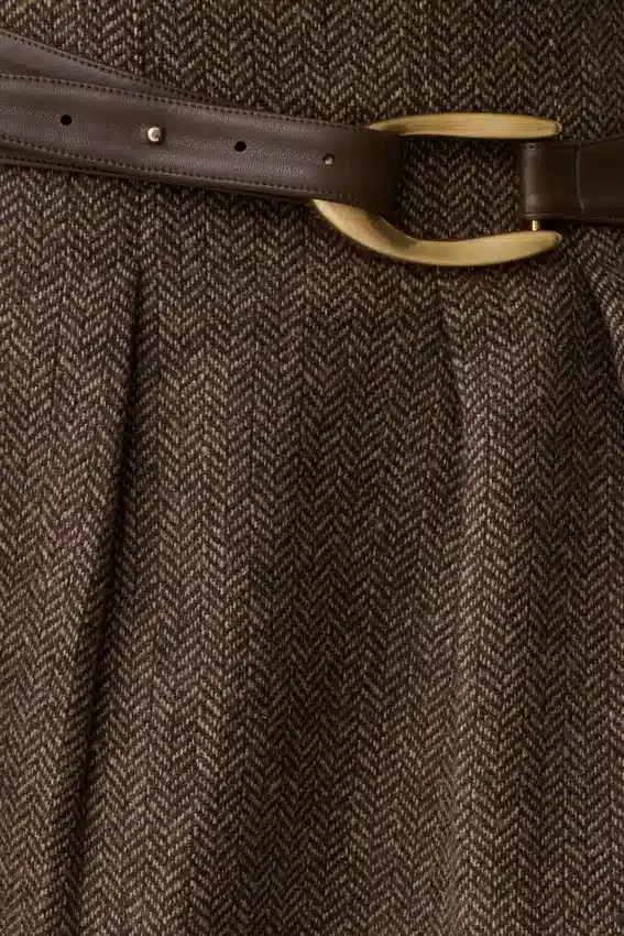 Romy Mini Skirt With Hardware – Herringbone Romy Mini Skirt With Hardware – Herringbone