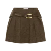 Romy Mini Skirt With Hardware – Herringbone Romy Mini Skirt With Hardware – Herringbone