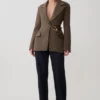 Romy Structured Blazer With Hardware – Herringbone Romy Structured Blazer With Hardware – Herringbone