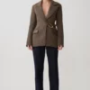 Romy Structured Blazer With Hardware – Herringbone Romy Structured Blazer With Hardware – Herringbone