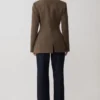 Romy Structured Blazer With Hardware – Herringbone Romy Structured Blazer With Hardware – Herringbone
