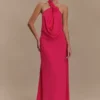 Rosalia Cowl Neck Maxi Dress – Raspberry