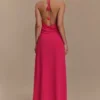 Rosalia Cowl Neck Maxi Dress – Raspberry