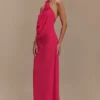 Rosalia Cowl Neck Maxi Dress – Raspberry