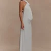 Rosalia Cowl Neck Maxi Dress – White Rosalia Cowl Neck Maxi Dress – White