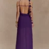 Rosalie Floral Chiffon Maxi Dress – Purple Rosalie Floral Chiffon Maxi Dress – Purple