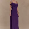 Rosalie Floral Chiffon Maxi Dress – Purple Rosalie Floral Chiffon Maxi Dress – Purple