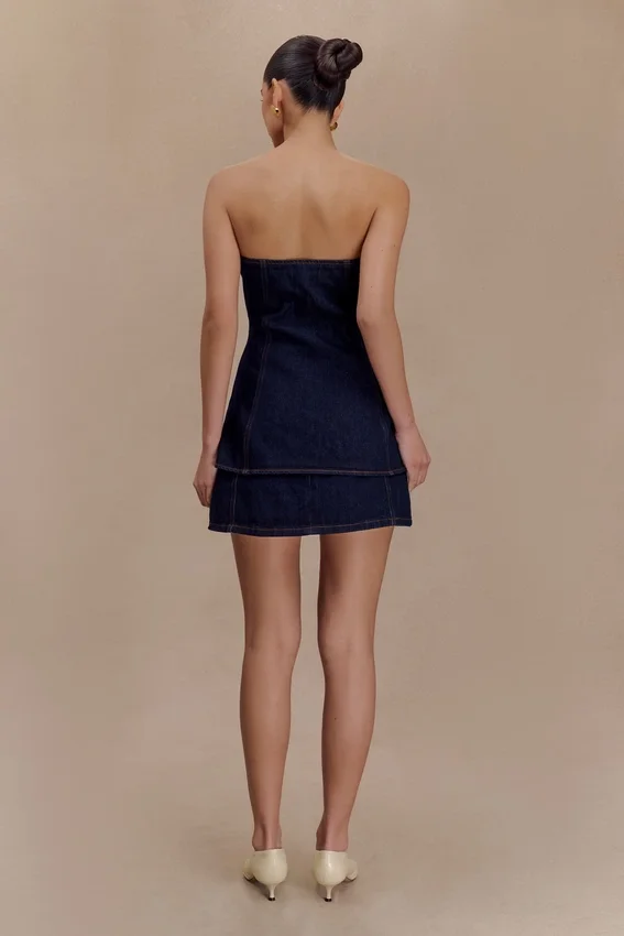 Rosalyn Mini Denim Skort – Indigo Blue Rosalyn Mini Denim Skort – Indigo Blue