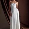 Rosella Satin Strapless Maxi Dress – White Rosella Satin Strapless Maxi Dress – White