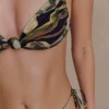 Rosmunda Ruched Bikini Top – Green Fluid Reverie Print Rosmunda Ruched Bikini Top – Green Fluid Reverie Print