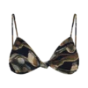 Rosmunda Ruched Bikini Top – Green Fluid Reverie Print Rosmunda Ruched Bikini Top – Green Fluid Reverie Print