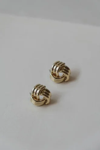 Rowan Knotted Earrings – Gold