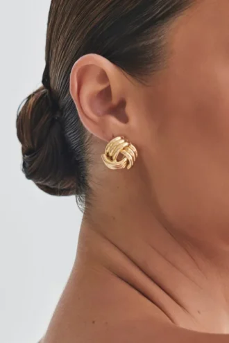 Rowan Knotted Earrings – Gold