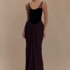 Roxanne Velvet Corset Maxi Dress – Cacao Brown Roxanne Velvet Corset Maxi Dress – Cacao Brown